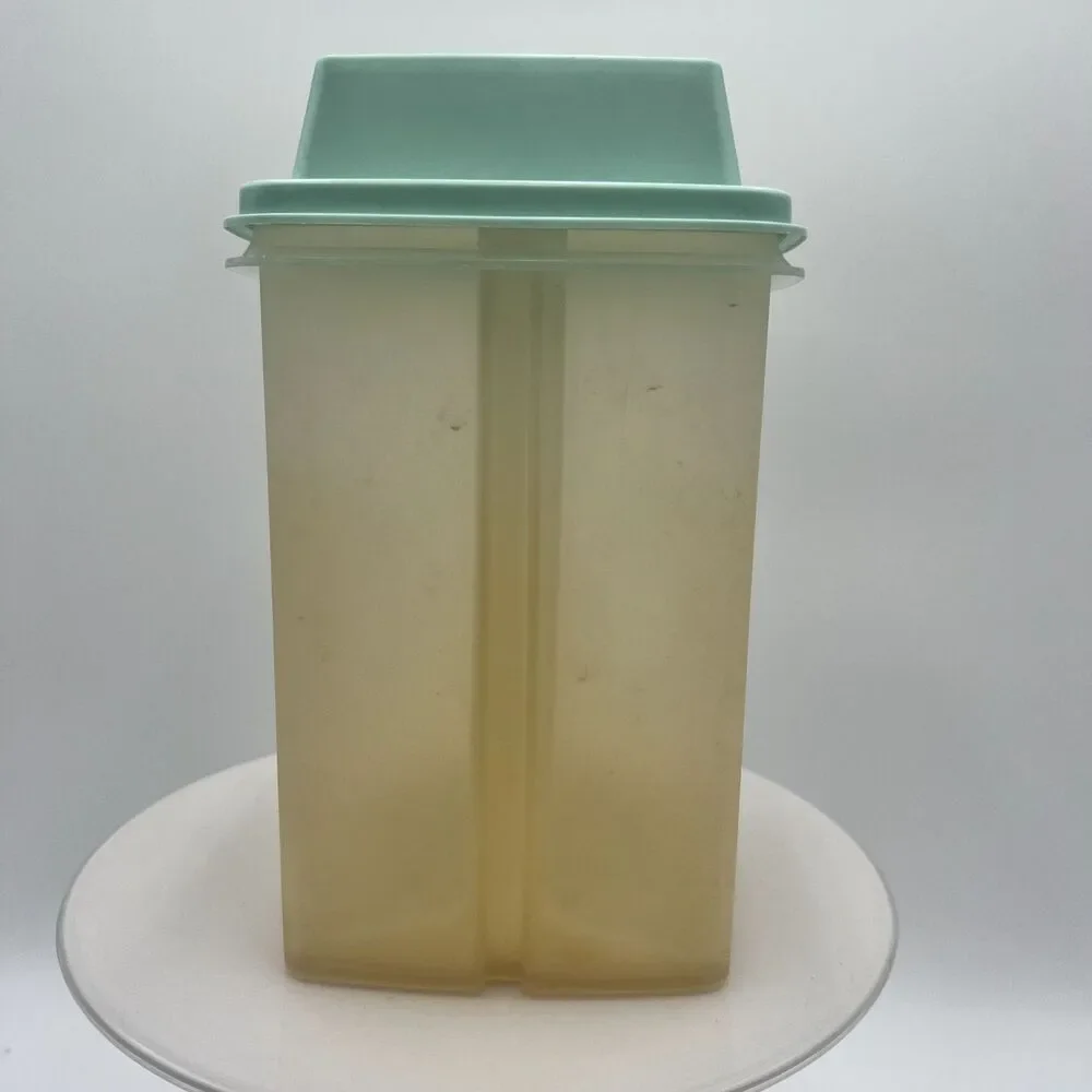Vintage Tupperware Pick-A-Deli Pickle Keeper 3 pc.  Container 1560 Teal Lid